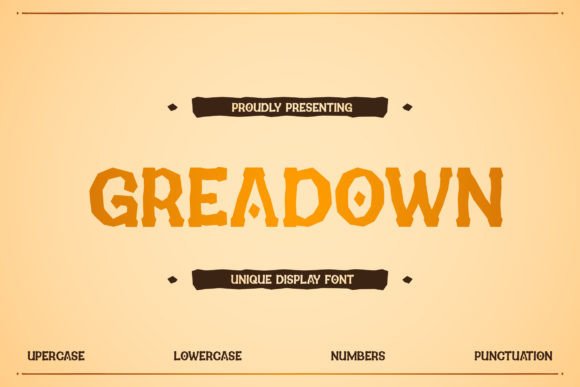 Greadown: A Vintage Display Font That Feels Like Home