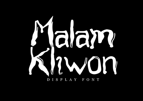 Malam Kliwon: A Spine-Tingling Display Font for Handmade Horror & Halloween Goods