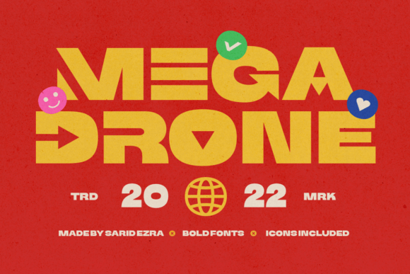 Mega Drone: A Bold Display Font for Digital Impact