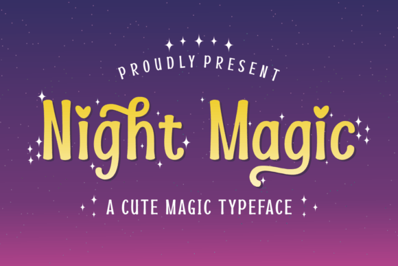 Night Magic: A Whimsical Display Font for Editorial Charm