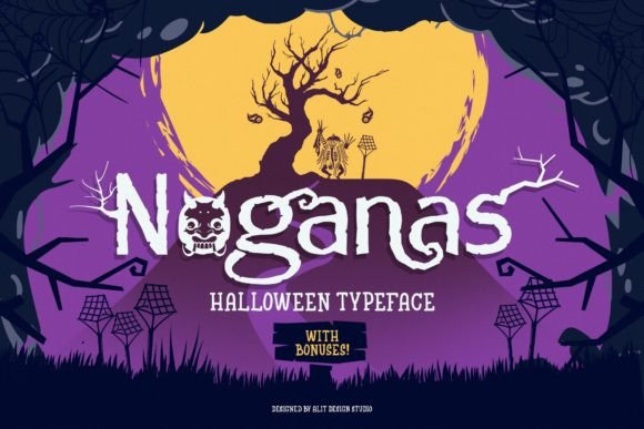 Noganas: A Bold Display Font for Thrilling Digital Moments
