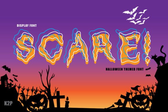 Scare Font: Spooky Display Type for Halloween Crafts & Labels