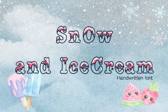 Snow and Icecream: A Frosty Display Font for Digital Brands