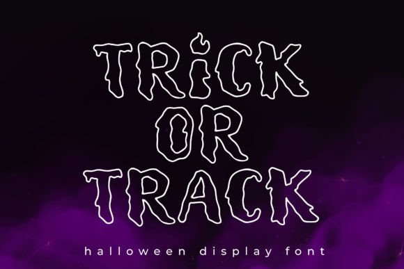Trick or Track: A Halloween Display Font That Brings Handmade Charm to Life